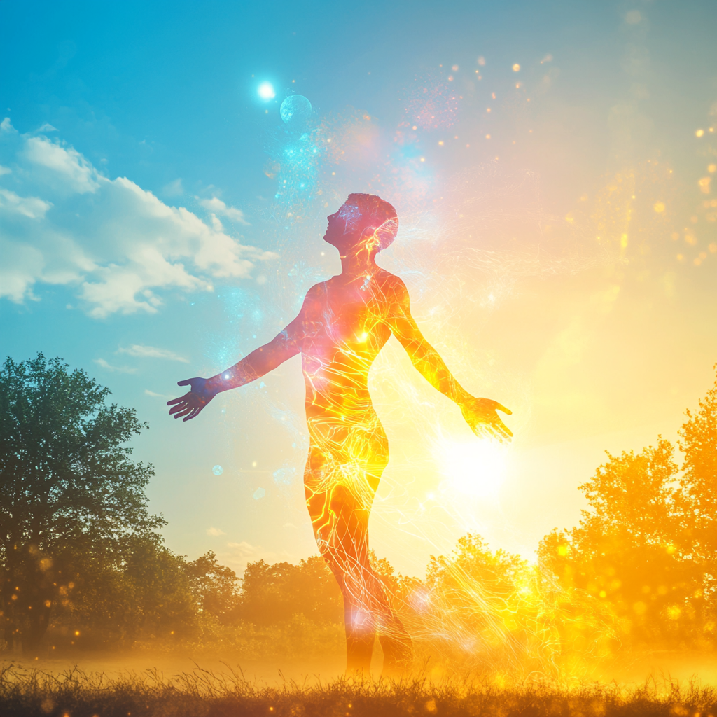Optimisez votre énergie et votre bien-être avec l'exposition à la lumière naturelle. Découvrez comment les différentes longueurs d'onde lumineuses influencent votre santé mitochondriale et hormonale. De la lumière rouge du matin aux UVB de midi, chaque moment d’exposition compte ! Pour ceux qui ne peuvent pas s'exposer suffisamment, Celluvie propose une alternative efficace avec son panneau de lumière rouge thérapeutique